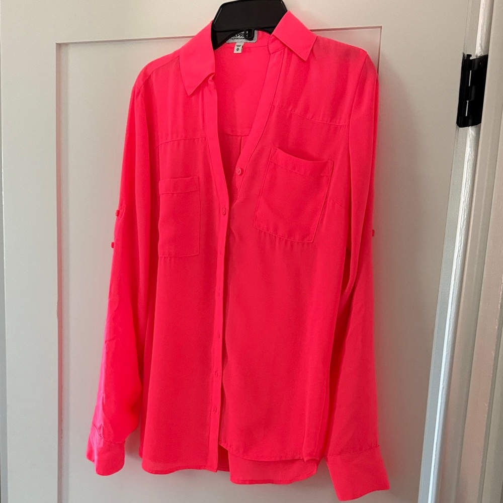 Express Neon Pink Blouse